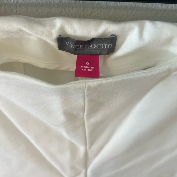 vince camuto white dress business slacks women’s trouser slim cropped pants 0 - Picture 6 of 7